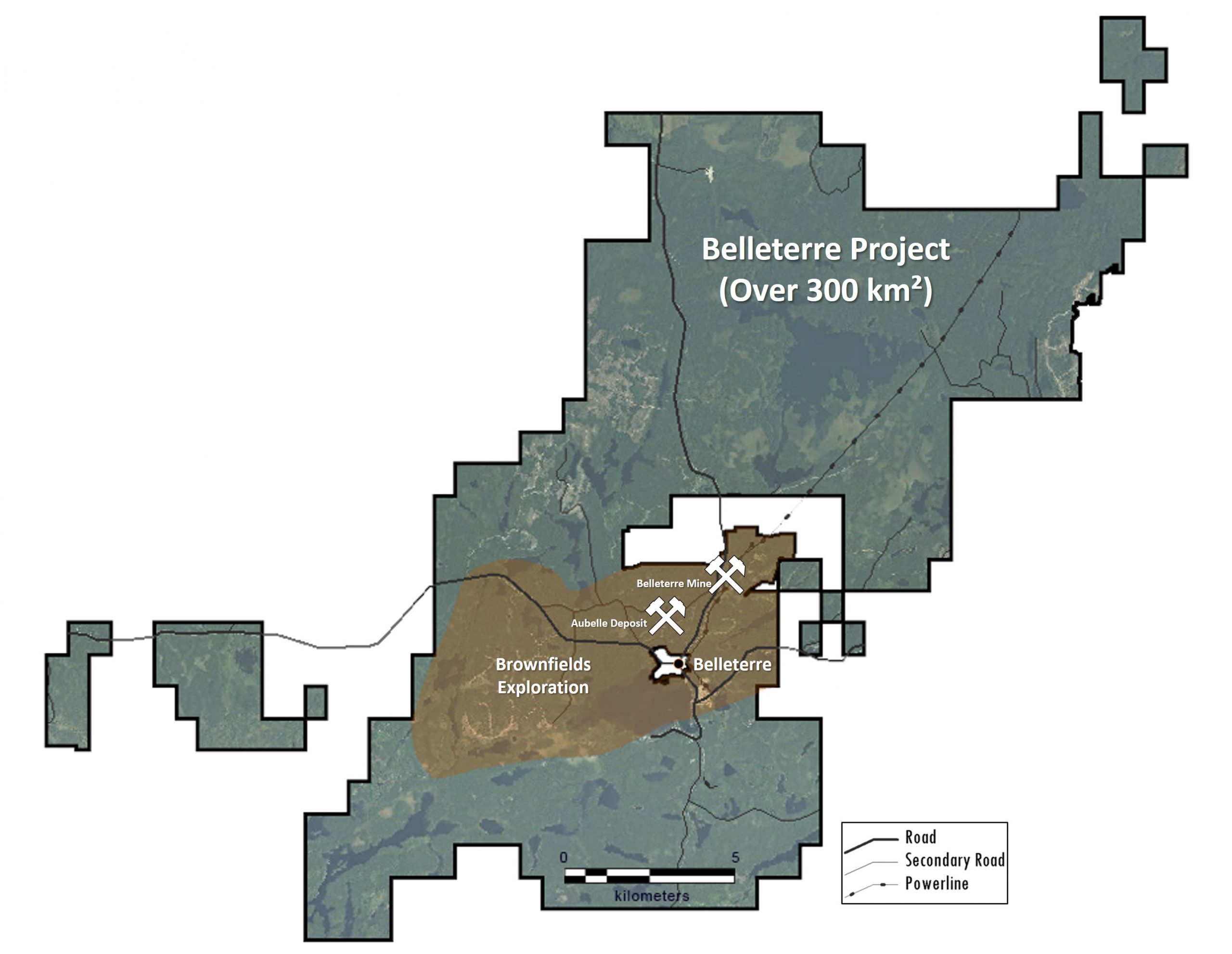 Location of the Belleterre Gold Project